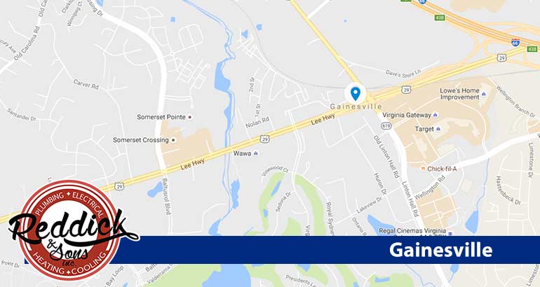 Gainesville, VA service area map